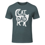 Best Cat Dad Fathers Day Men Kitty Daddy Papa Christmas Meow in Dark Heather - front view