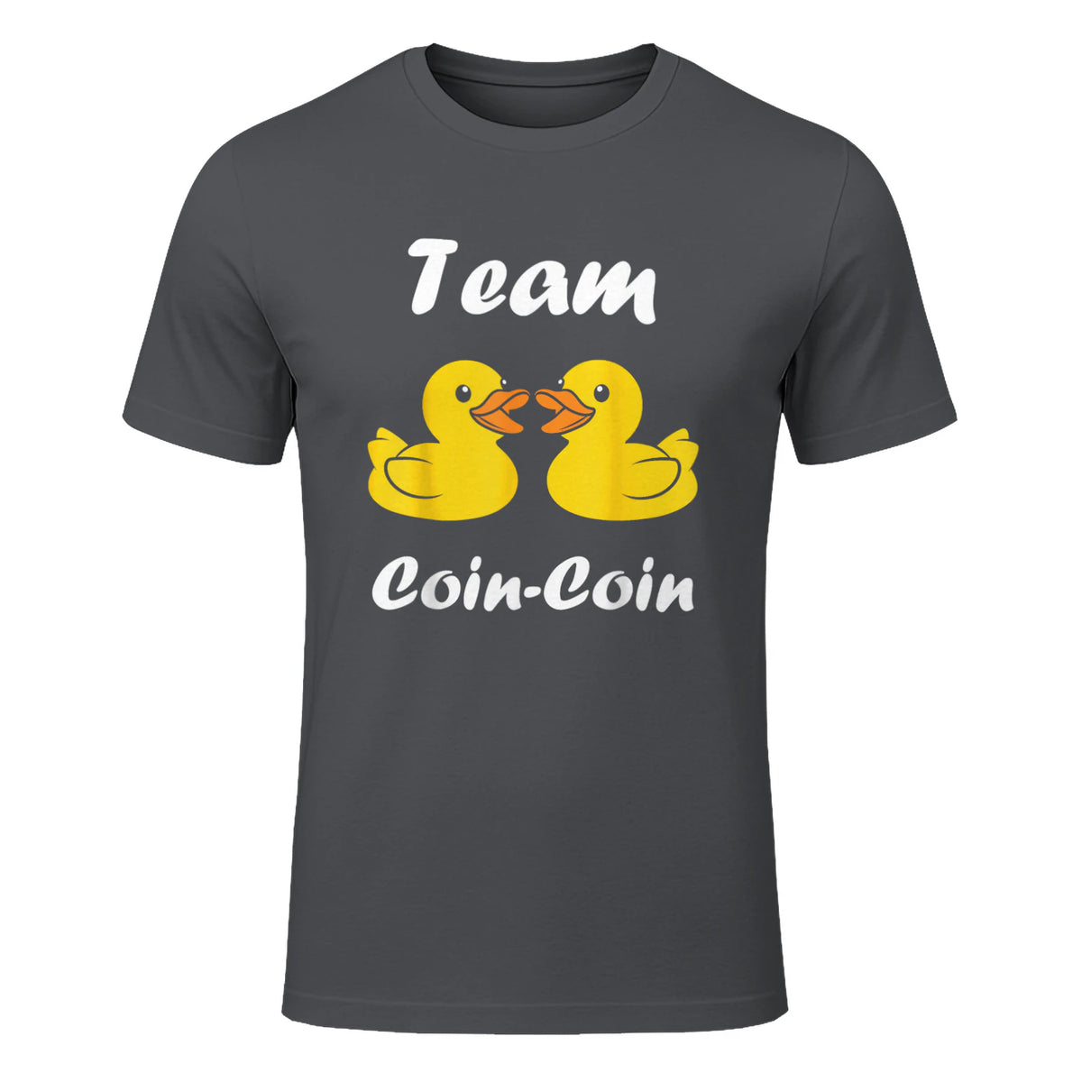 Citation Canard Enfant Humour Team Canards Coin-Coin in Charcoal - front view