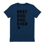 Best Dog Dad Ever – Vintage Dog Daddy – Retro Doggy Father in Navy - back view