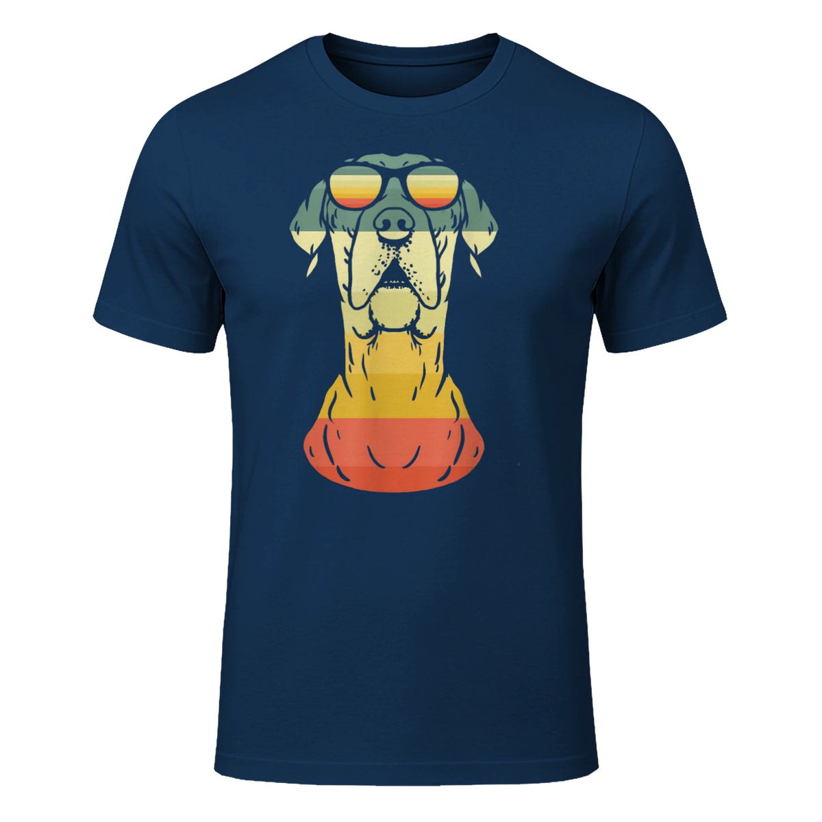 Cadeaux cool pour propriétaire de dogue allemand rétro vintage in Navy - front view