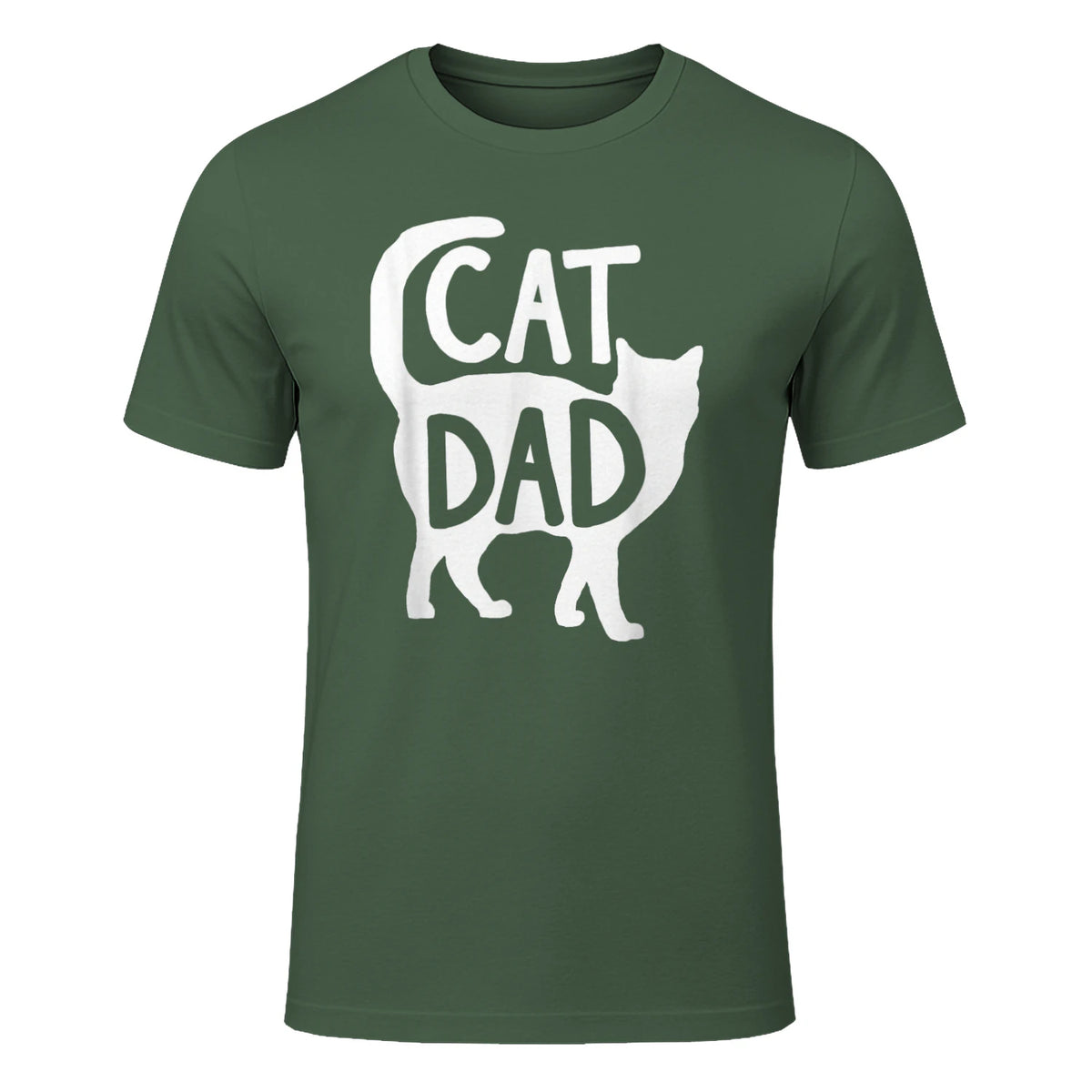 Best Cat Dad Fathers Day Men Kitty Daddy Papa Christmas Meow in Military Green - front view
