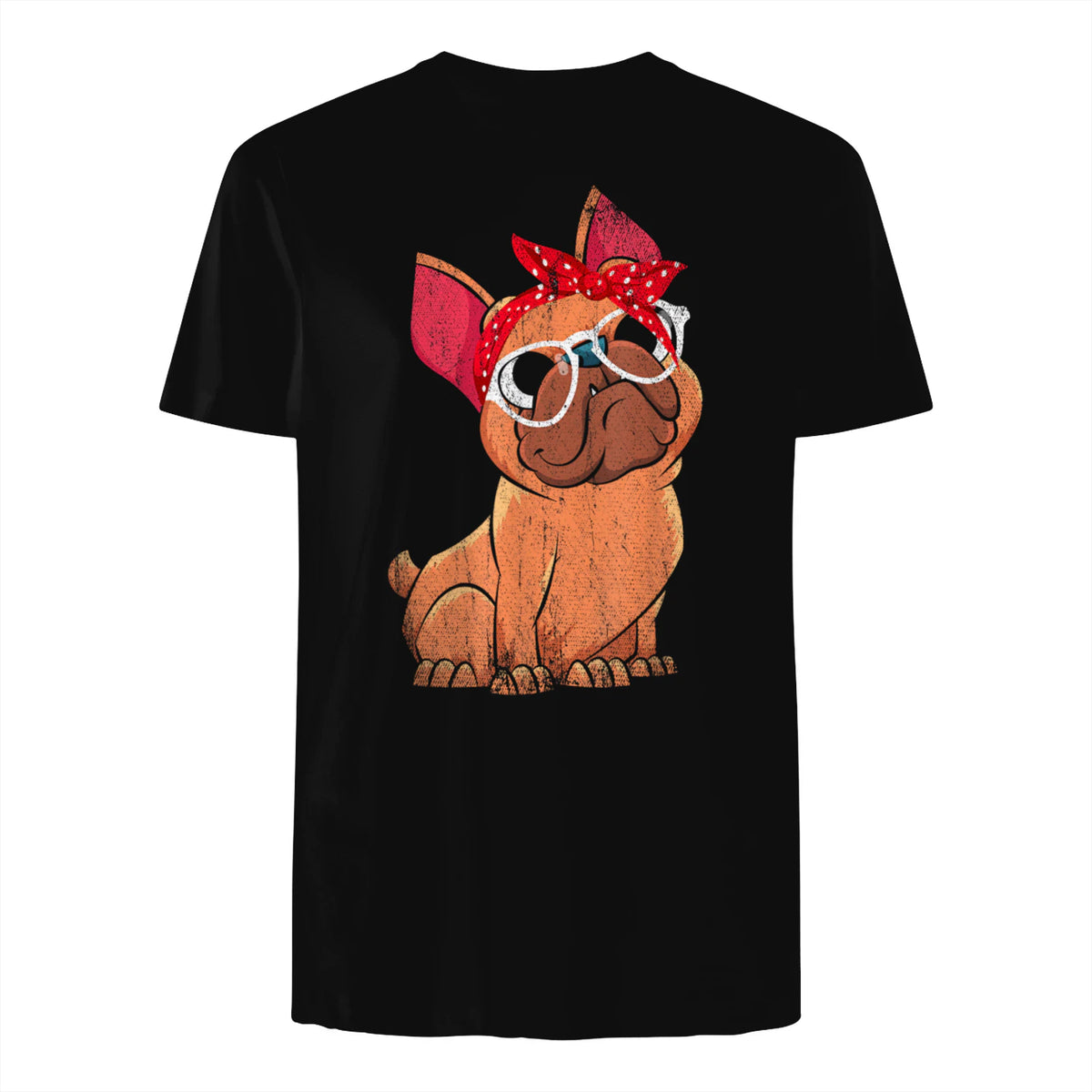 Frenchie Bulldog in Black - back view