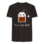 It's a Tea Shirt funny kawaii cute Tea humour Tshirt Tee in Dark Chocolate - back view
