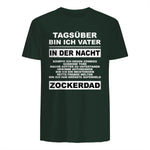 Zockerdad PC Spiele Gaming Zocken Konsole T-Shirt in Forest Green - back view
