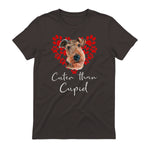 AIREDALE TERRIER Cuter Than Cupid Disant Saint Valentin in Dark Chocolate - back view