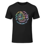 Autism Mama Life Some Days I Rock It Some Days It Rock Me in Black - front view
