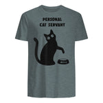 Personal Cat Servant Shirt Funny Black Cat Lover Gift in Dark Heather - back view