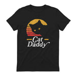 Cat Daddy Vintage Eighties Style Cat Retro Distressed in Black - back view