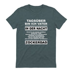 Zockerdad PC Spiele Gaming Zocken Konsole T-Shirt in Dark Heather - back view
