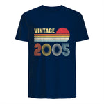 Vintage Nineteenth Birthday T-Shirt in Navy - back view