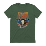 Lynyrd Skynyrd - Americana Steer Skull T-Shirt in Military Green - back view