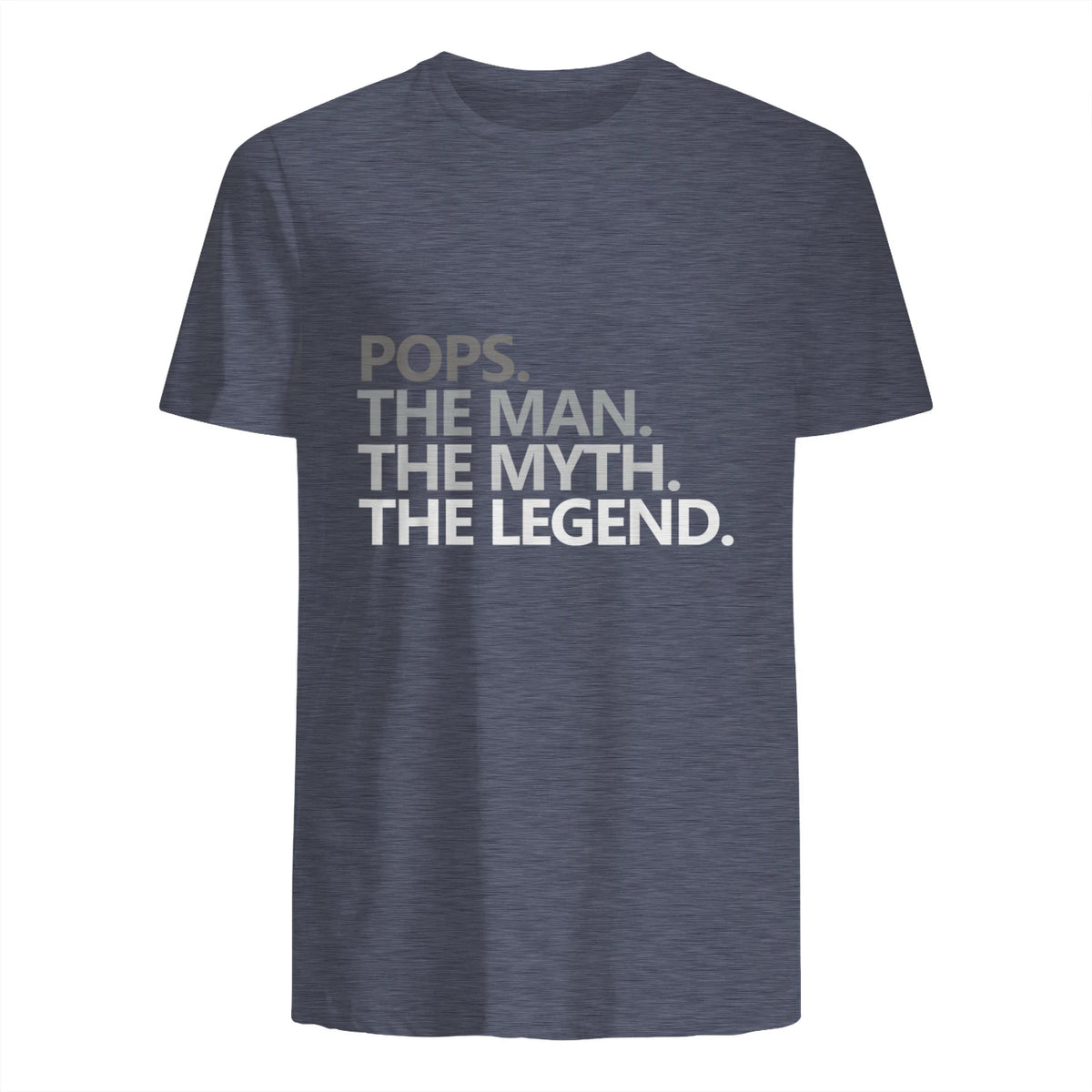 POPS GRANDPA DAD BIRTHDAY Father's Day Funny Men Gift in Heather Navy - back view