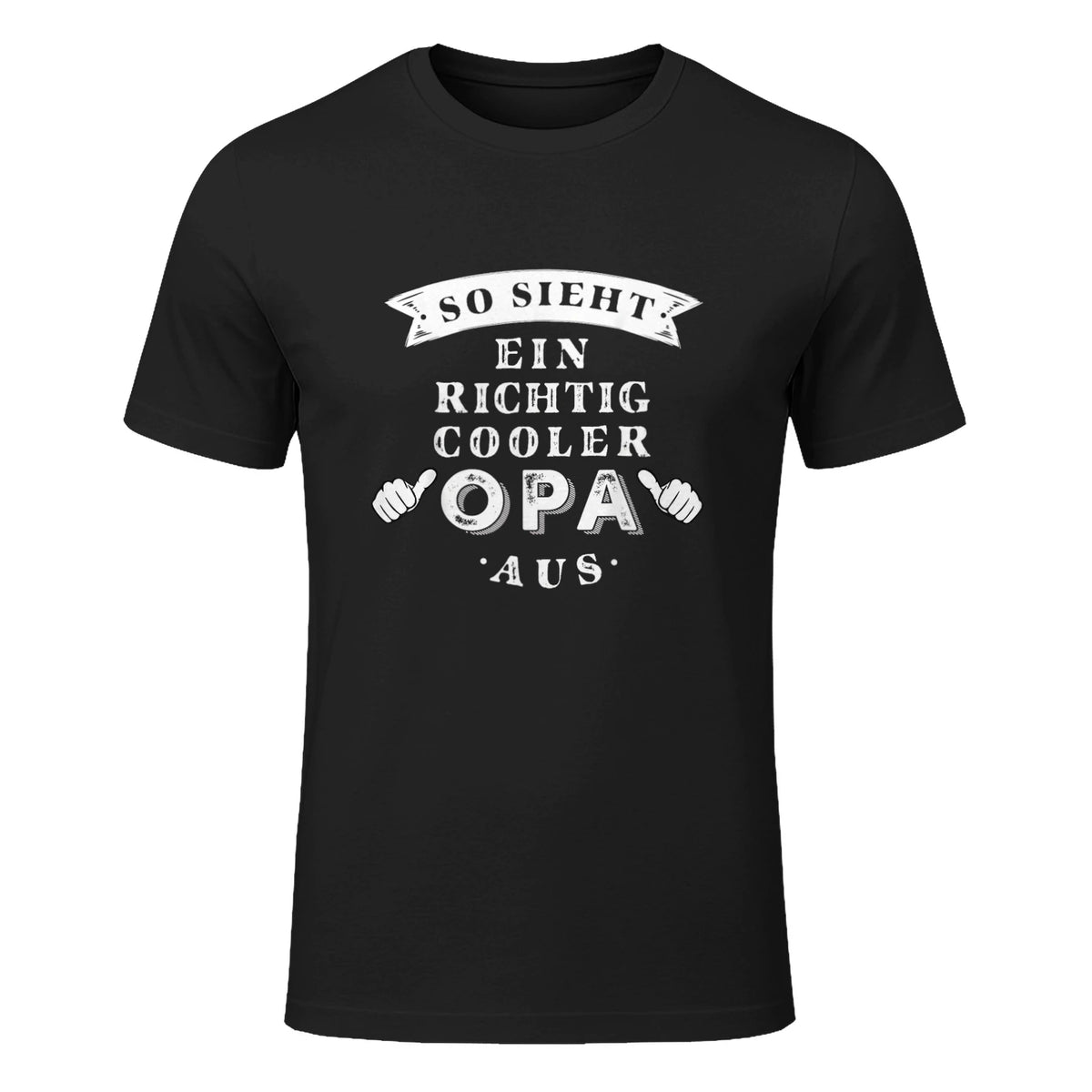 So Sieht EIN richtig Cooler Opa aus Großvater in Black - front view
