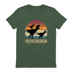 Papasaurus Dinosaurier Papa Tyrannosaurus Dino Doppelpack in Military Green - back view