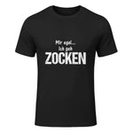 Lustige Weihnachts Geschenke Adventskalender Ideen Mir egal ich geh zocken Unisex Schwarz S Klassische Passform in Black - front view