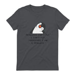 Funny Penguins T-Shirt Women and Chilldren Gift T-Shirt UK in Charcoal - back view