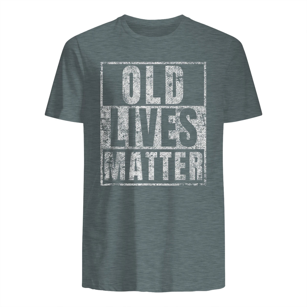 Old Lives Matter Funny Birthday Party Gag Gift for Dad in Dark Heather - back view