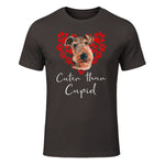 AIREDALE TERRIER Cuter Than Cupid Disant Saint Valentin in Dark Chocolate - front view
