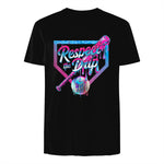 Baseball Drip for Boys Ice Cream Drip Youth Boys Baseball T-Shirt in Black - back view