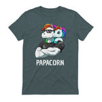 Papacorn Vater Tochter Einhörner in Dark Heather - back view