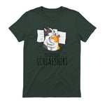 Offizielles Schlafshirt Katze Kater Katzen in Forest Green - back view