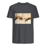 Creation of Adam Michelangelo Die Erschaffung Adams Kunst in Charcoal - back view