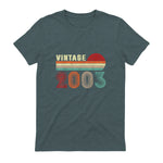 Vintage Twenty-Second Birthday T-Shirt in Dark Heather - back view