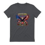 American Independence Day Anniversary T-Shirt in Charcoal - back view