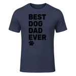 Best Dog Dad Ever – Vintage Dog Daddy – Retro Doggy Father in Heather Navy - front view