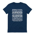 Bonus Papa du hast mir zwar nicht das leben geschenkt Spruch in Navy - back view
