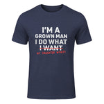 I Do What My Daughter Wants Dad T-Shirt in Heather Navy - front view