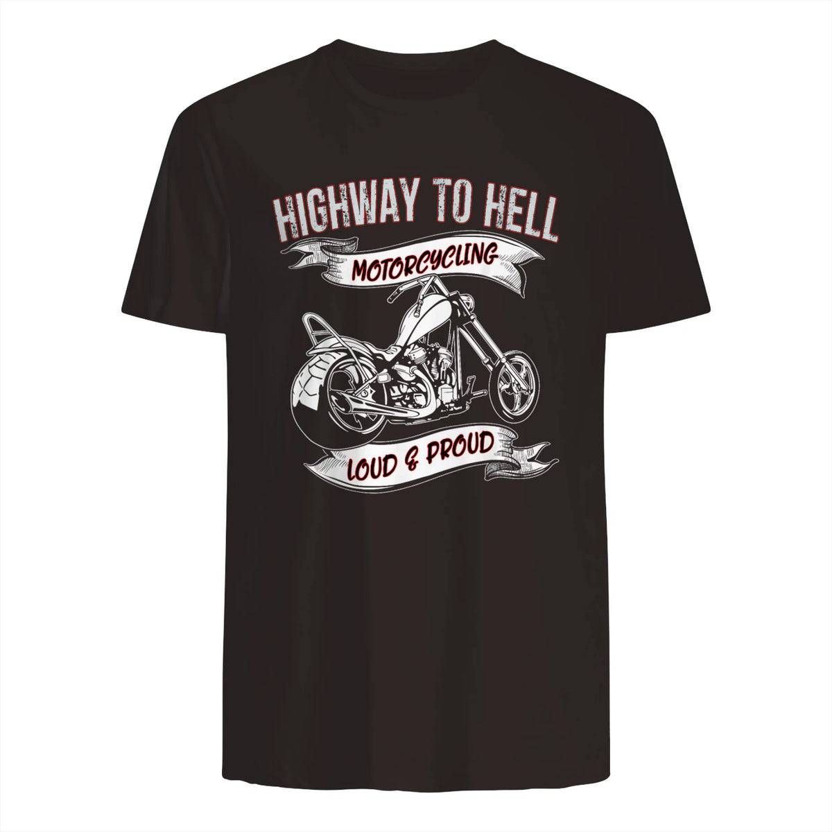 Highway to Hell Motorradfahrer Biker Motorrad Männer in Dark Chocolate - back view