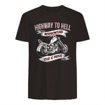 Highway to Hell Motorradfahrer Biker Motorrad Männer in Dark Chocolate - back view