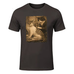 Vintage Cat Tattoo Inked Kitten Artist Funny Meme T Shirt T-Shirt in Dark Chocolate - front view