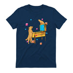 Flipper Wiz chien chat jouant au flipper in Navy - back view
