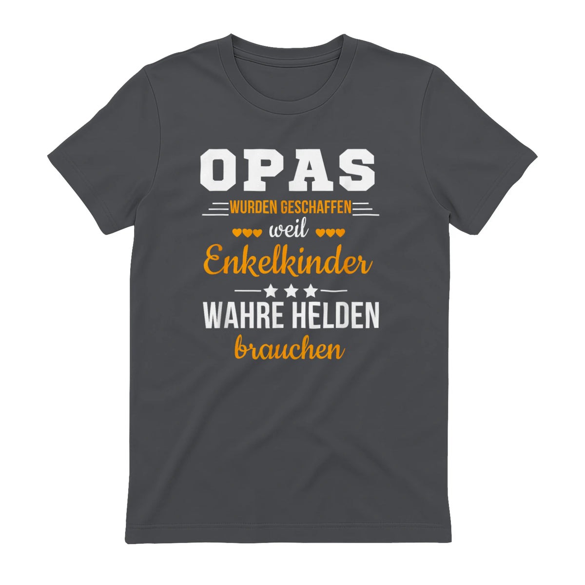 Opas Weil Enkelkinder Wahre Helden Brauchen Großvater Spruch in Charcoal - back view