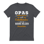 Opas Weil Enkelkinder Wahre Helden Brauchen Großvater Spruch in Charcoal - back view