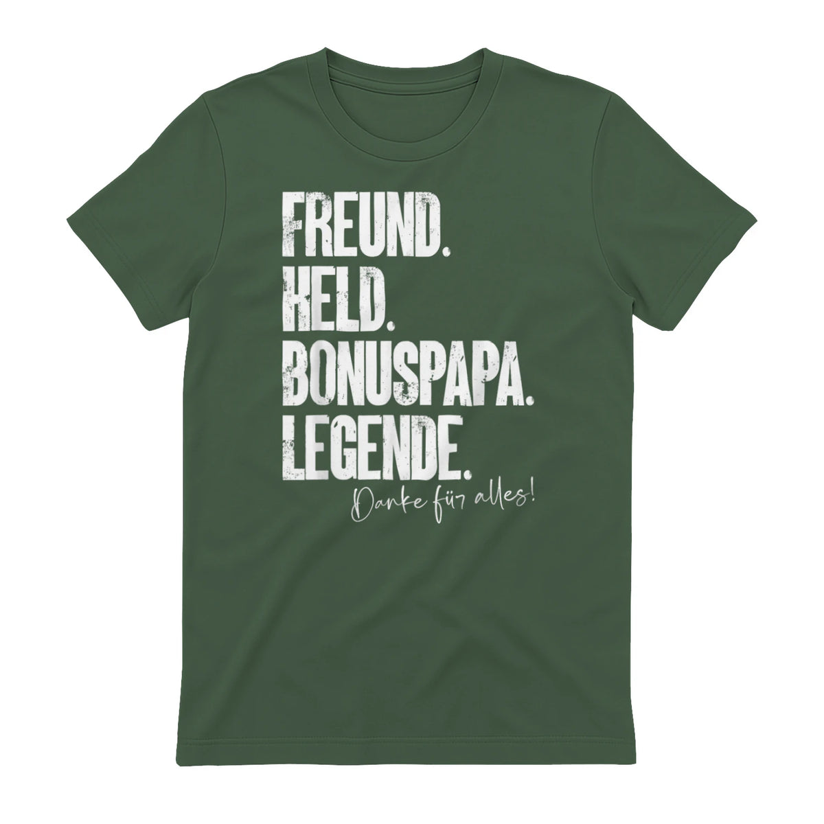 Bonuspapa Bester Stiefpapa Stiefvater Bonus Papa T-Shirt in Military Green - back view