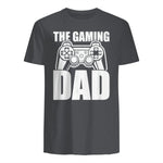 The Gaming Dad Game Controller Spruch Geschenkidee Vatertag T-Shirt in Charcoal - back view