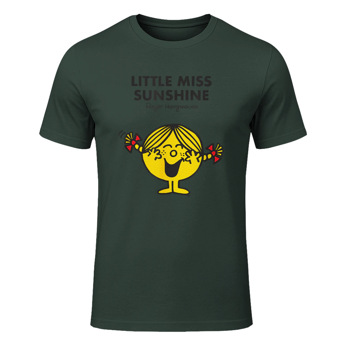 Mr. Men Little Miss Sunshine T-Shirt in Forest Green - front view