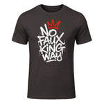 No Faux King Way T-Shirt in Dark Chocolate - front view