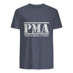 Attitude mentale positive. PMA in Heather Navy - back view