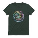 Autism Mama Life Some Days I Rock It Some Days It Rock Me in Forest Green - back view
