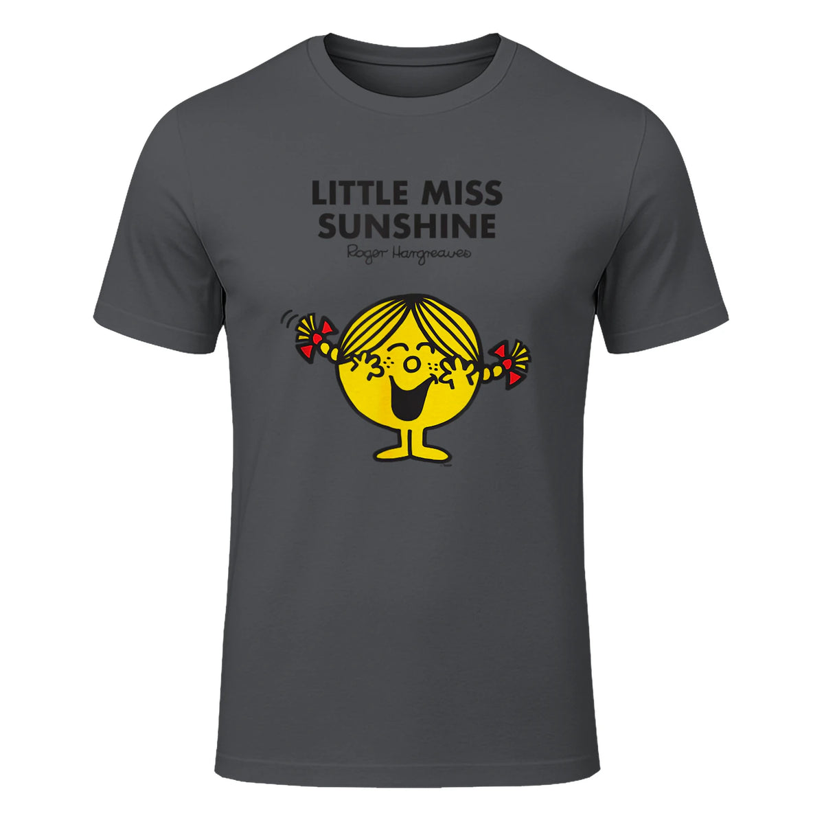Mr. Men Little Miss Sunshine T-Shirt in Charcoal - front view