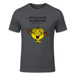 Mr. Men Little Miss Sunshine T-Shirt in Charcoal - front view