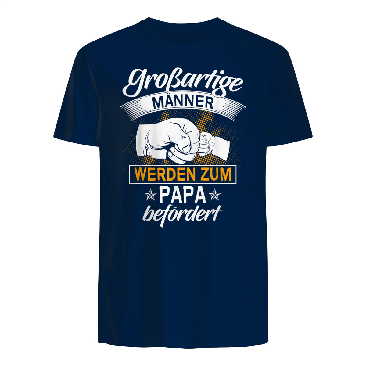 Vatertag Vaterschaft Geschenke Großartige Männer Werden Zum Papa Befördert Werdender Vater , Schwarz, S, V-Aussch in Navy - back view
