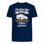 Vatertag Vaterschaft Geschenke Großartige Männer Werden Zum Papa Befördert Werdender Vater , Schwarz, S, V-Aussch in Navy - back view