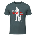 Vater Tochter Partnerlook Vatertag Papa Tochter in Dark Heather - front view