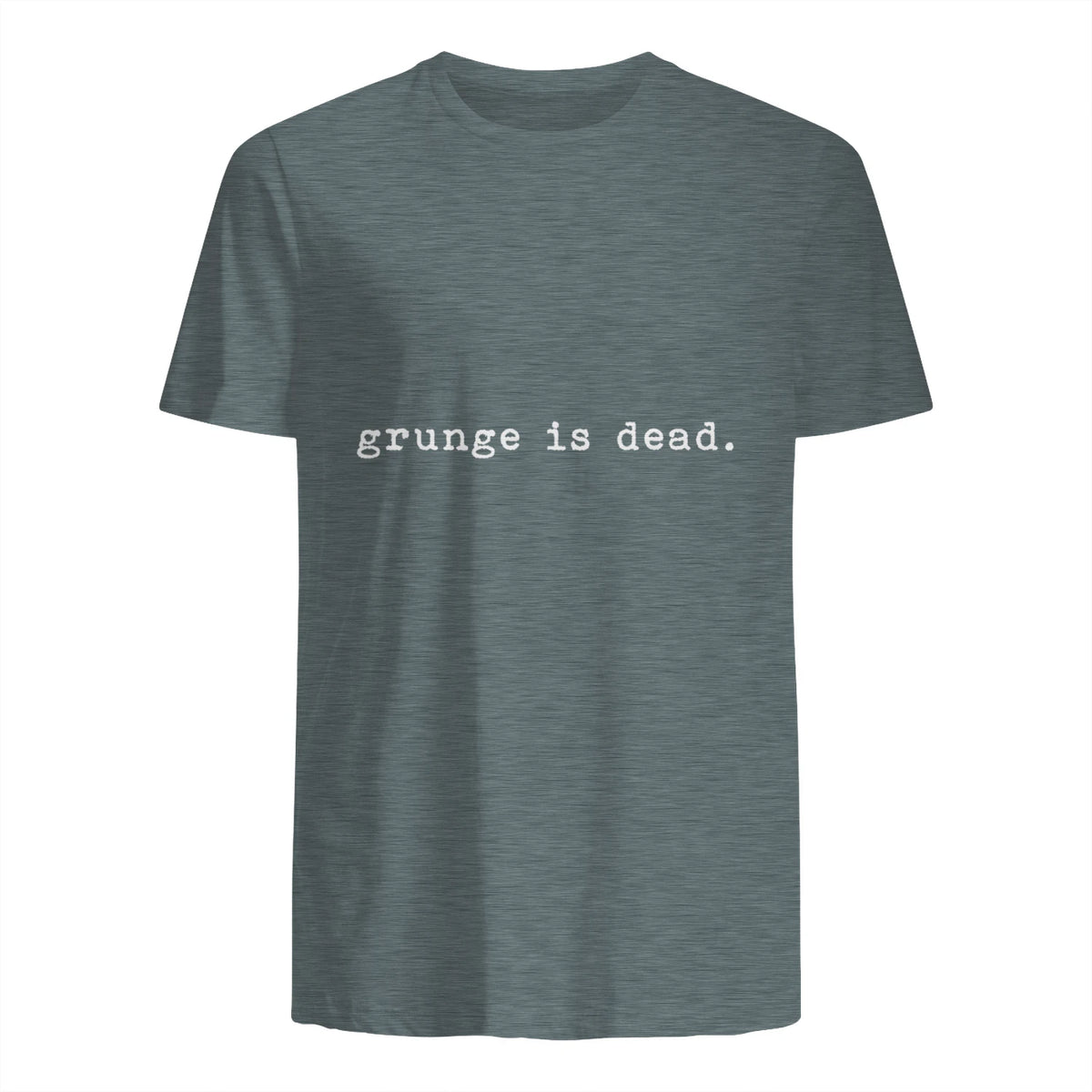Chemises de soirée rock des années 90 Grunge Is Dead Novelty Saying Funny in Dark Heather - back view