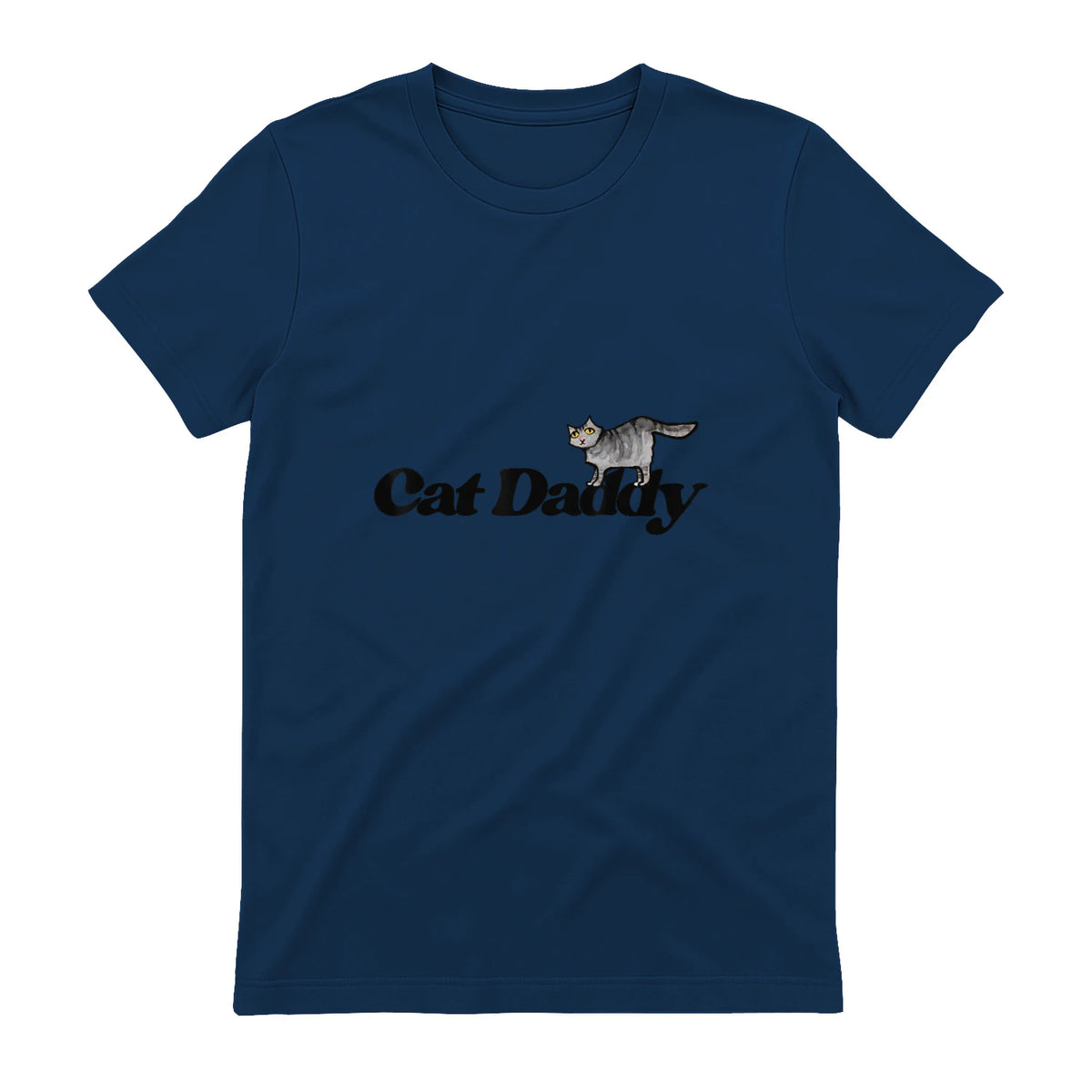 Chat Daddy drôle chat papa drôle chat papa humour fête des pères père in Navy - back view